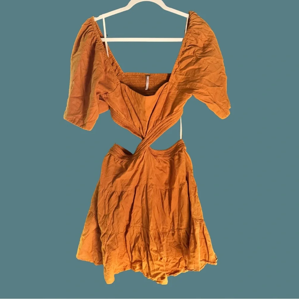Free People Cleo Cutout Mini Dress - Size Small - Picture 2 of 6